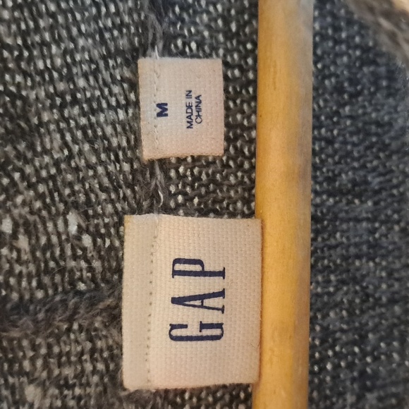 Gap Merino Wool Funnel Neck Tie-Belt Midi Dress Gray Women's Size Meduim - Picture 6 of 8